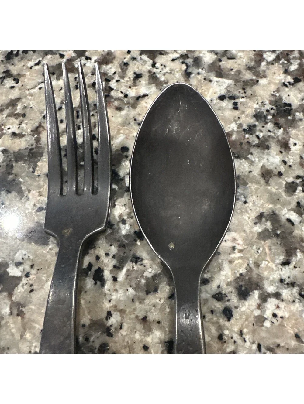 Hammered Steel Rivet Flatware Fork Spoon Jefferson Mack  Restoration Hardware